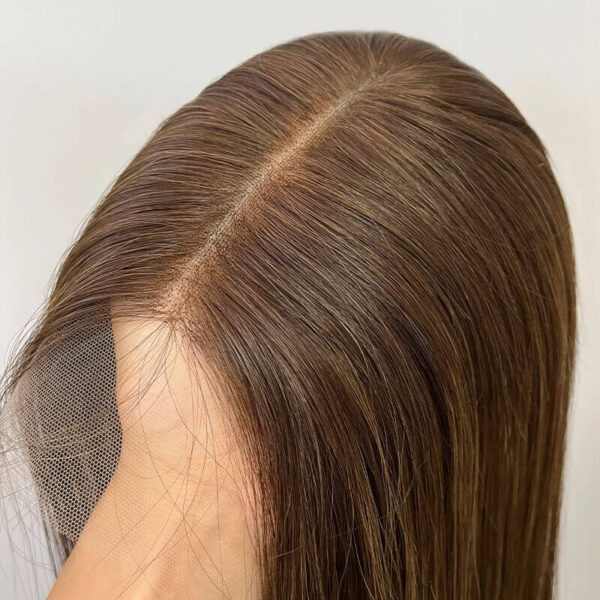 22 inch Chocolate Brown Lace Top Wigs FD001 - Image 4