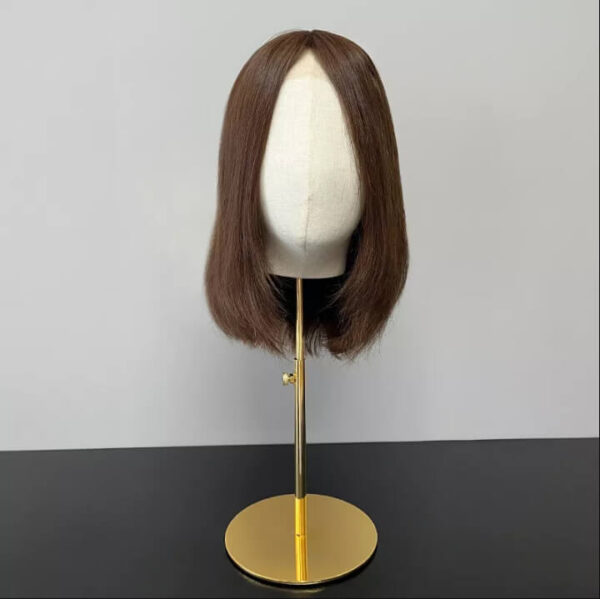 14 inch Short Brown Silk Top Jewish Wig FD106 - Image 2