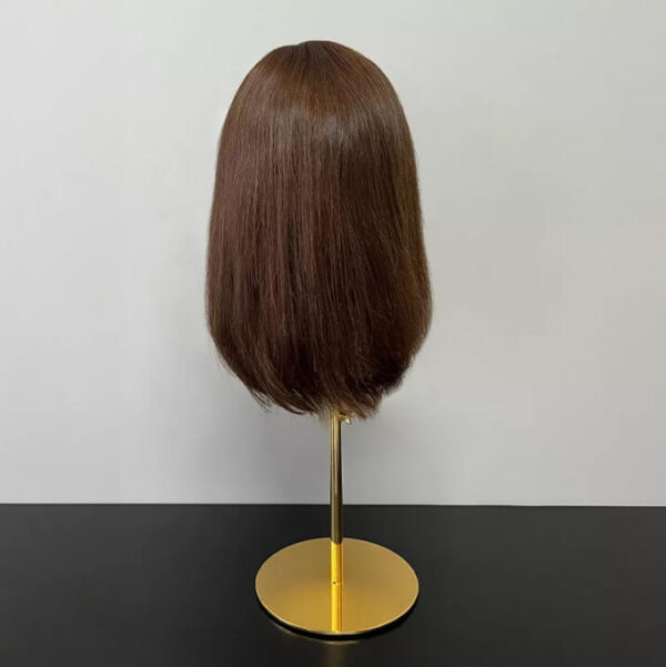 14 inch Short Brown Silk Top Jewish Wig FD106 - Image 3
