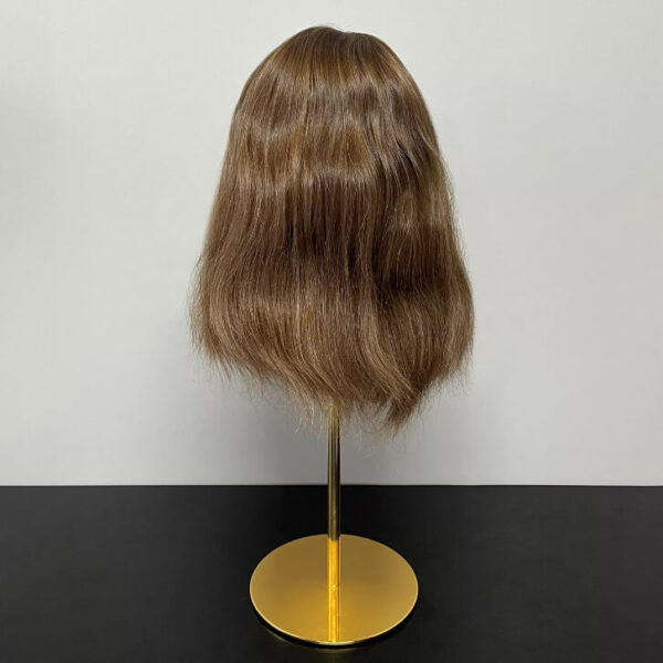 14 inch Brown Jewish wig with Highlight FD101 - Image 2