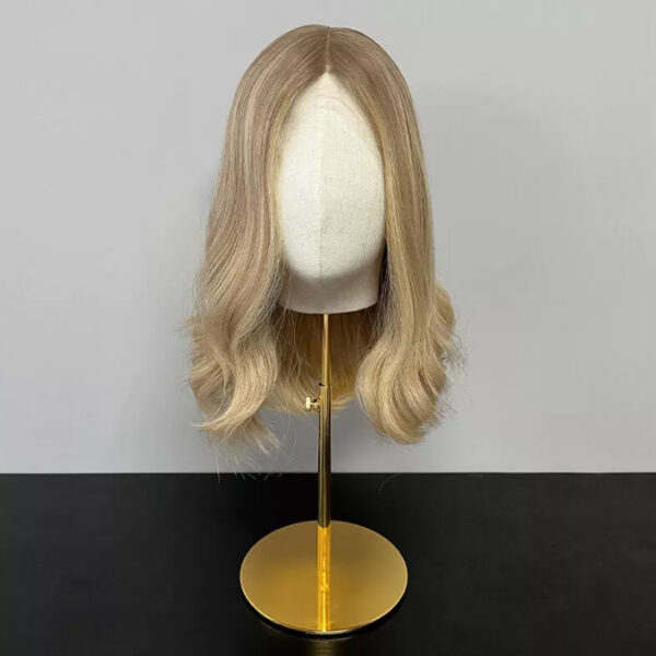 16 inch Blonde Silk Top Wigs with Dark Root FD108