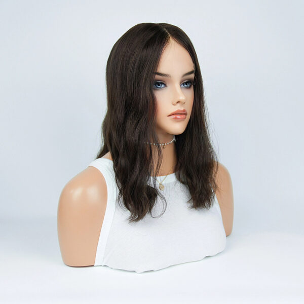 18 inch Natural Black Lace Top Wigs FD013