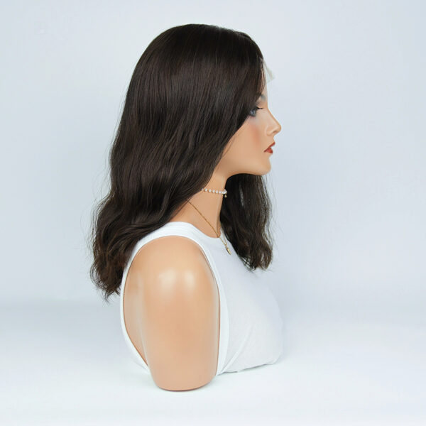 18 inch Natural Black Lace Top Wigs FD013 - Image 3