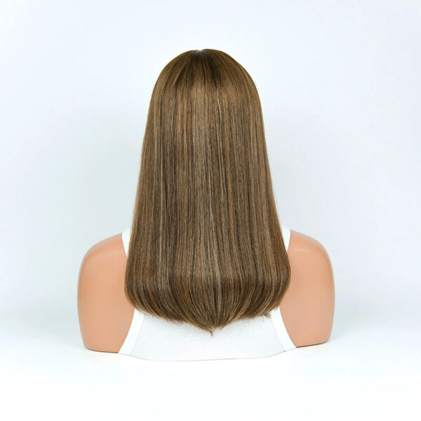 20 Inches Caramel Color Slight Layer Lace Top Wig FD011 - Image 2