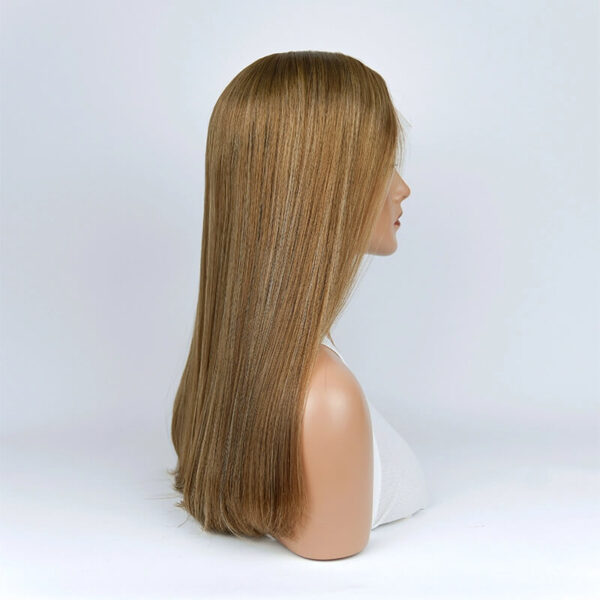 20 inch Brown with Blonde Highlight Lace Top Wigs FD020