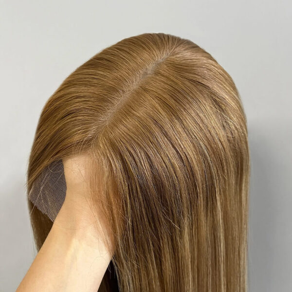 20 inch Brown with Blonde Highlight Lace Top Wigs FD020 - Image 3