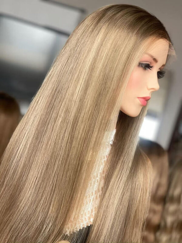 20 inch Vrigin Hair Balayage Lace front Wigs for Women - Image 2