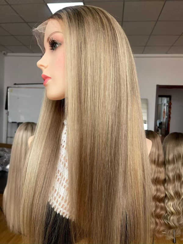 20 inch Vrigin Hair Balayage Lace front Wigs for Women - Image 4