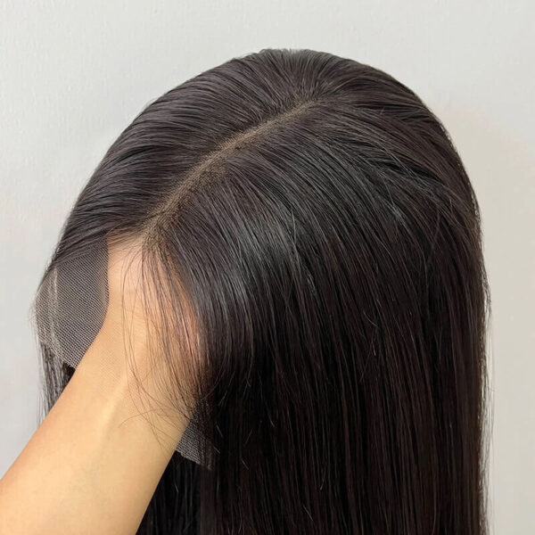 22 inch Black to Dark Brown Ombre Lace Top Wigs FD018 - Image 6