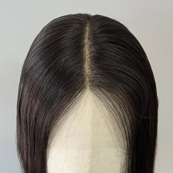 22 inch Black to Dark Brown Ombre Lace Top Wigs FD018 - Image 7
