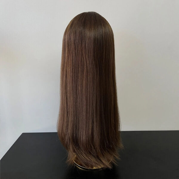 22 inch Remy Hair Ombre Black to Brown Lace Top Wigs FD016 - Image 3