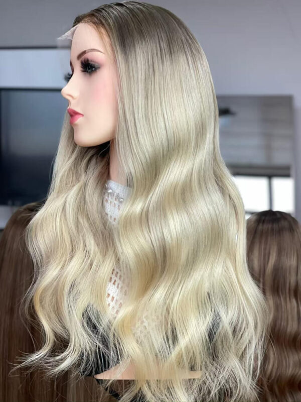 22 Inch Virgin Hair Wave Balayage Lace Front Wigs - Image 3