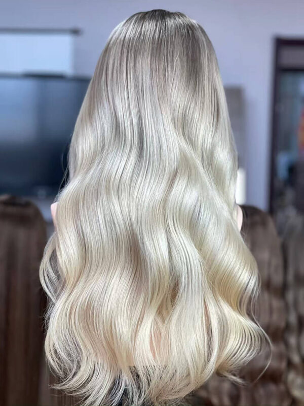 22 Inch Virgin Hair Wave Balayage Lace Front Wigs - Image 4