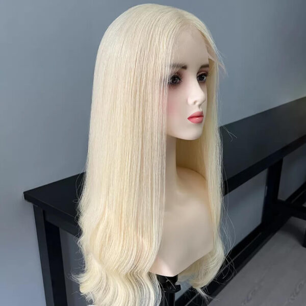 24 inch Beige Blonde Lace Top Wigs FD023 - Image 3