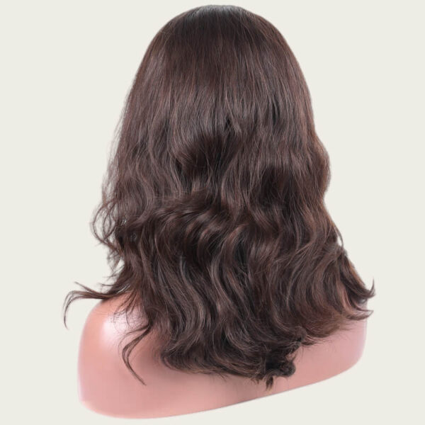 Dark Brown Virgin Hair Band Fall Jewish Wigs B004 - Image 4