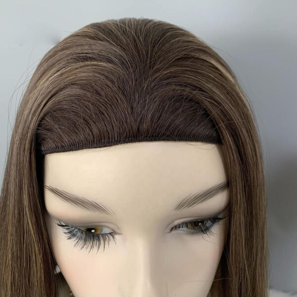 Brown Virgin Hair Band Fall Wigs - Image 2