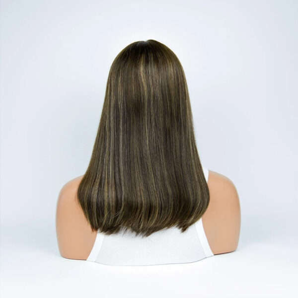 18 inch Dark brown hair highlight with Black Root FD004 - Image 2