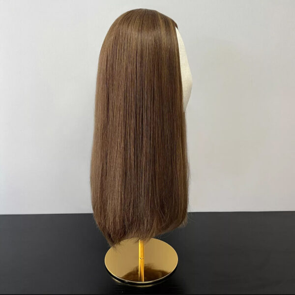 20 inch Medium Brown Silk Top Wigs for Women FD110 - Image 2
