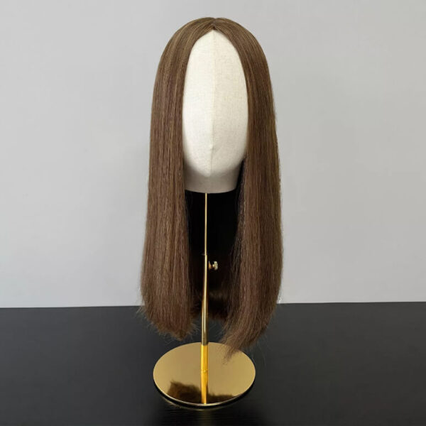 20 inch Medium Brown Silk Top Wigs for Women FD110 - Image 3