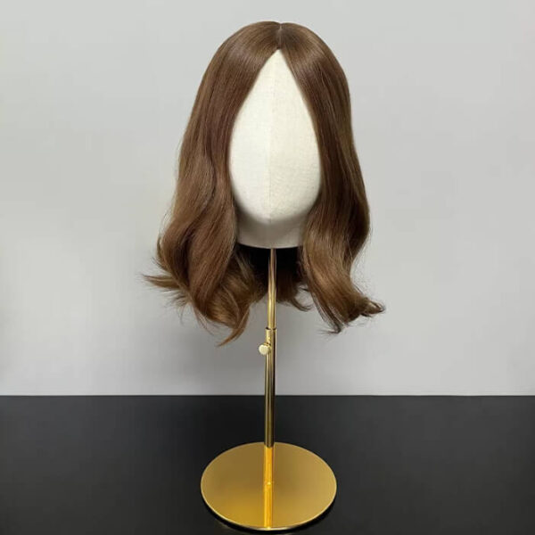 16 inch Brown Jewish Wigs with Dark Root FD012