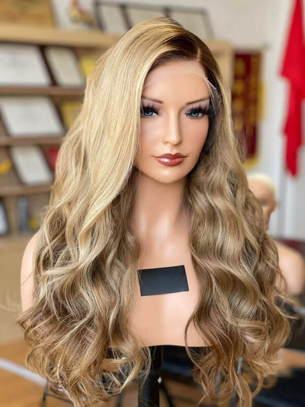 Tony's Drawn Brown Balayage Virgin Hair Lace Front Wigs - Image 2