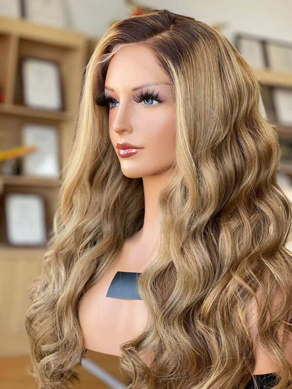 Tony's Drawn Brown Balayage Virgin Hair Lace Front Wigs - Image 4