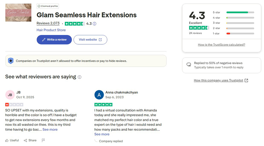 Glam Seamless Hair Extensions reviews
