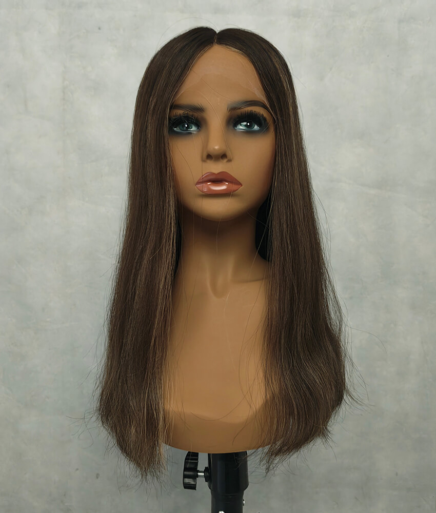 Wholesale Brown Lace Top Wigs with Highlight FD004