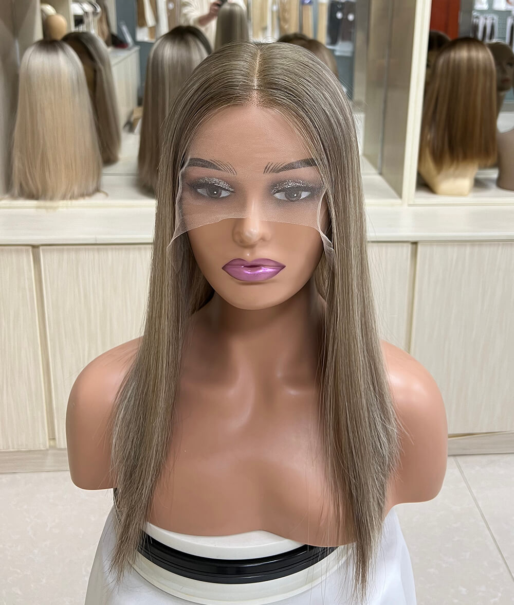 14-22 inch European hair Blonde Lace Top Wigs D005